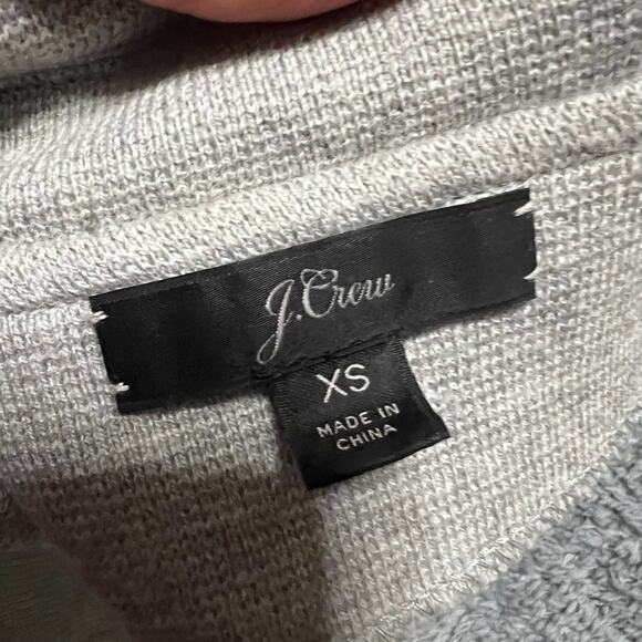 J.Crew Sweater Blazer Womens XS Sophie Preppy Academia J0244 Gray Wool Blend - Picture 7 of 8